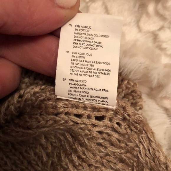 RD style s cut out sleeve sweater beige - Picture 6 of 6